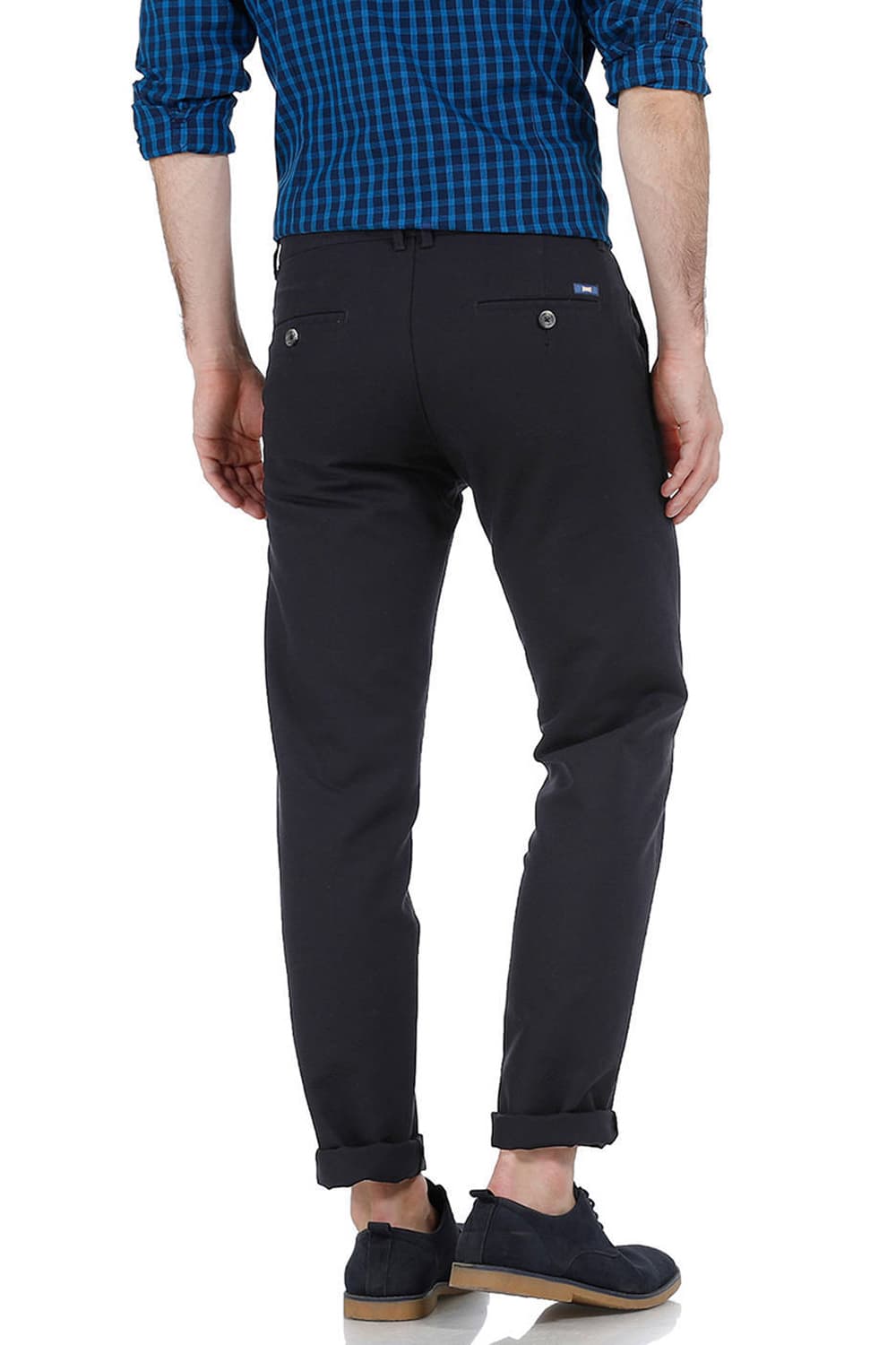 BASICS TAPERED FIT PIRATE COTTON TROUSER