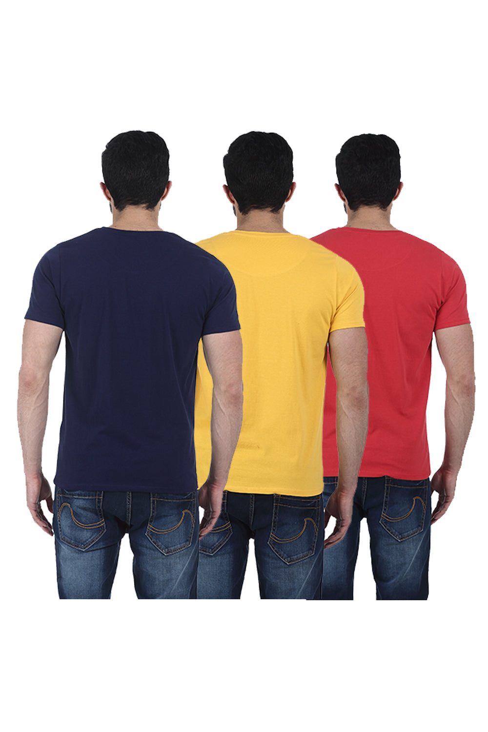 BASICS V - NECK MUSCLE FIT HALF SLEEVES TEES