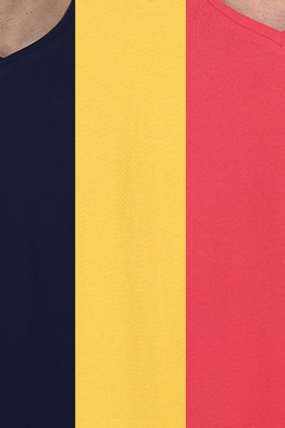 BASICS V - NECK MUSCLE FIT HALF SLEEVES TEES