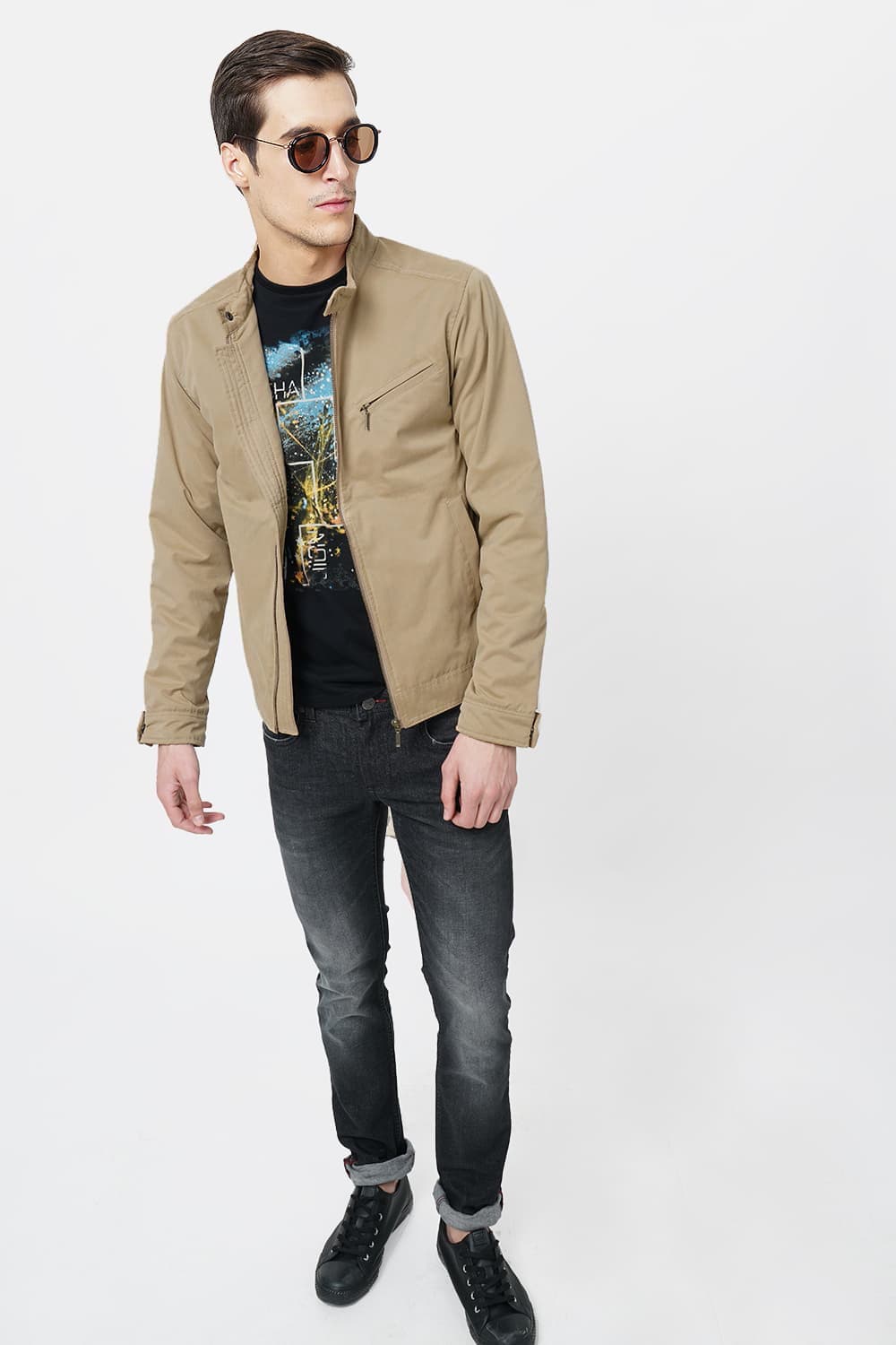 BASICS COMFORT FIT QUILTED WOVEN JACKET