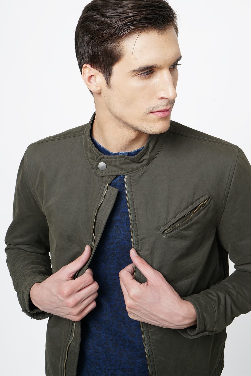 BASICS COMFORT FIT QUILTED WOVEN JACKET
