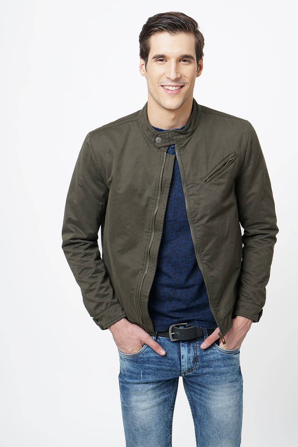 BASICS COMFORT FIT QUILTED WOVEN JACKET
