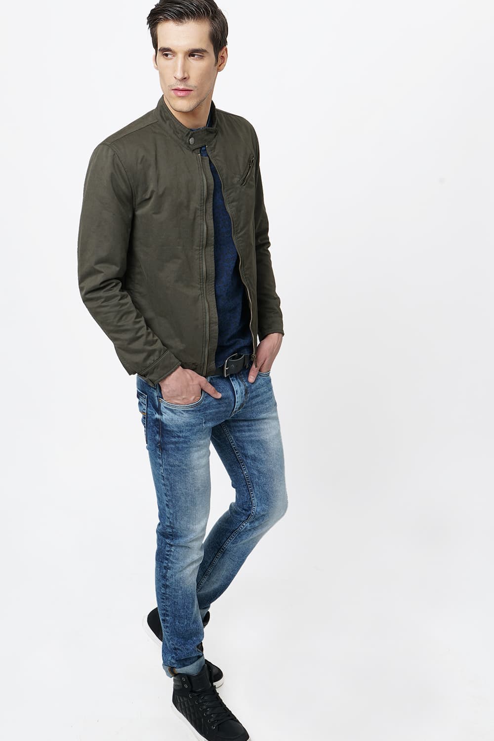 BASICS COMFORT FIT QUILTED WOVEN JACKET