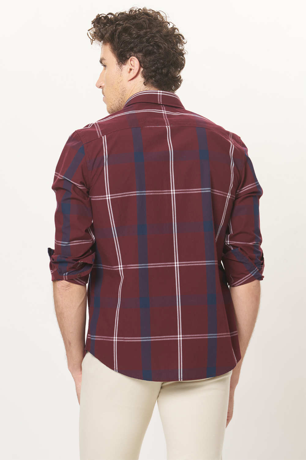 BASICS SLIM FIT CHECKS SHIRT