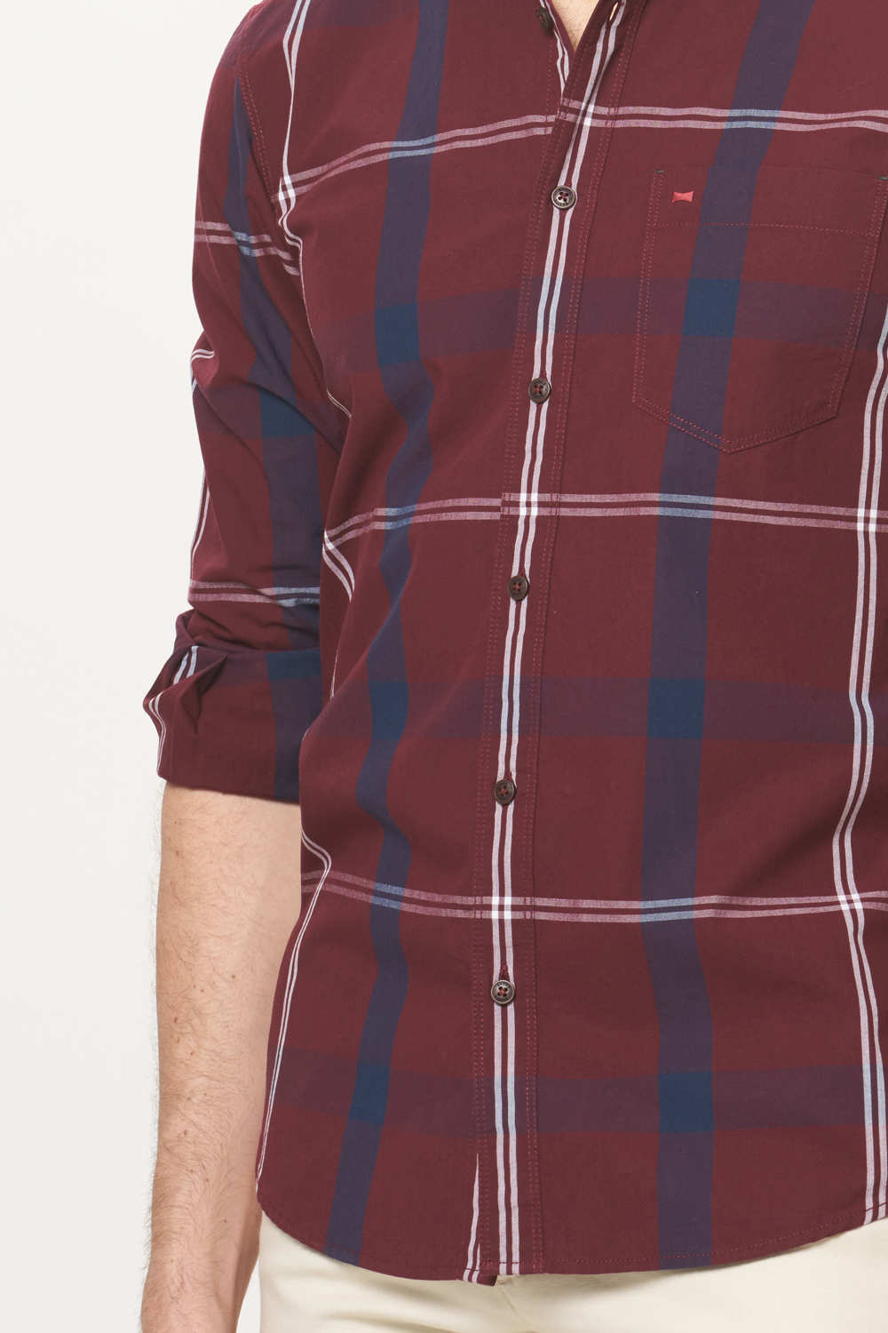 BASICS SLIM FIT CHECKS SHIRT