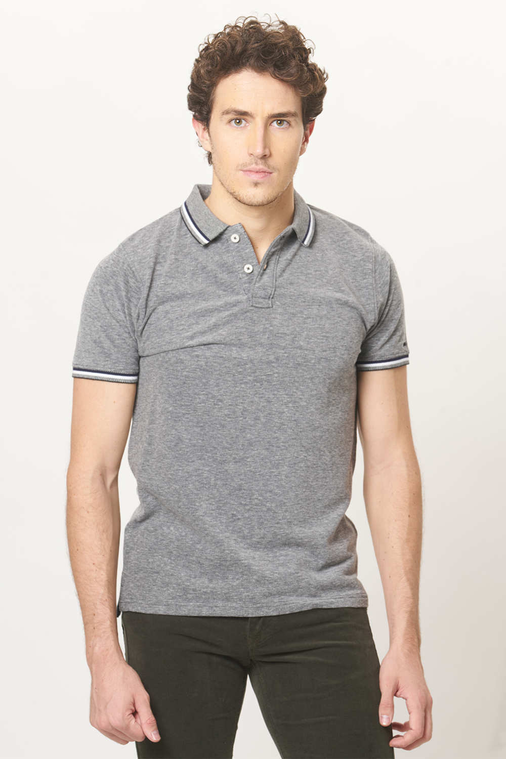 BASICS MUSCLE FIT POLO T.SHIRT