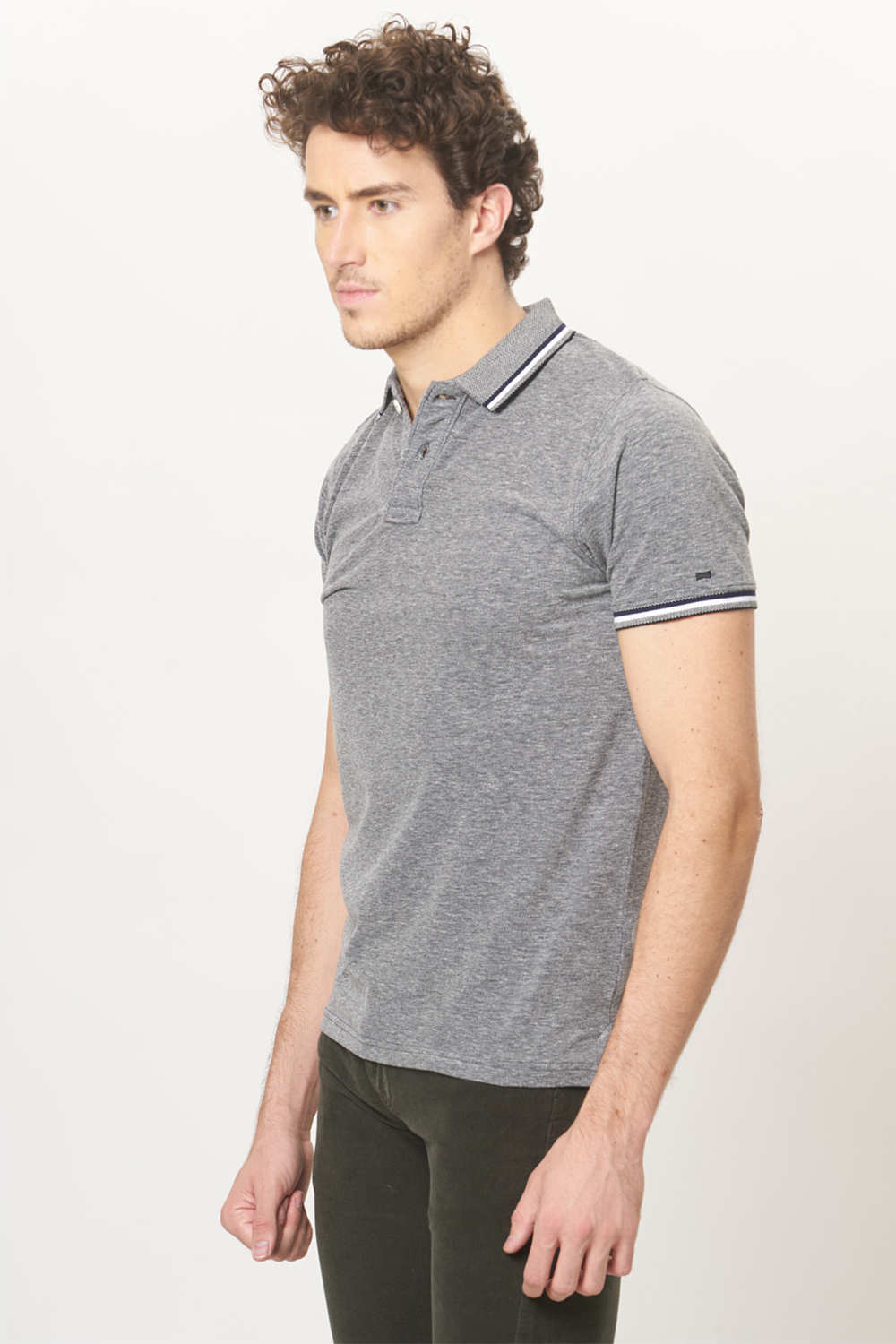 BASICS MUSCLE FIT POLO T.SHIRT