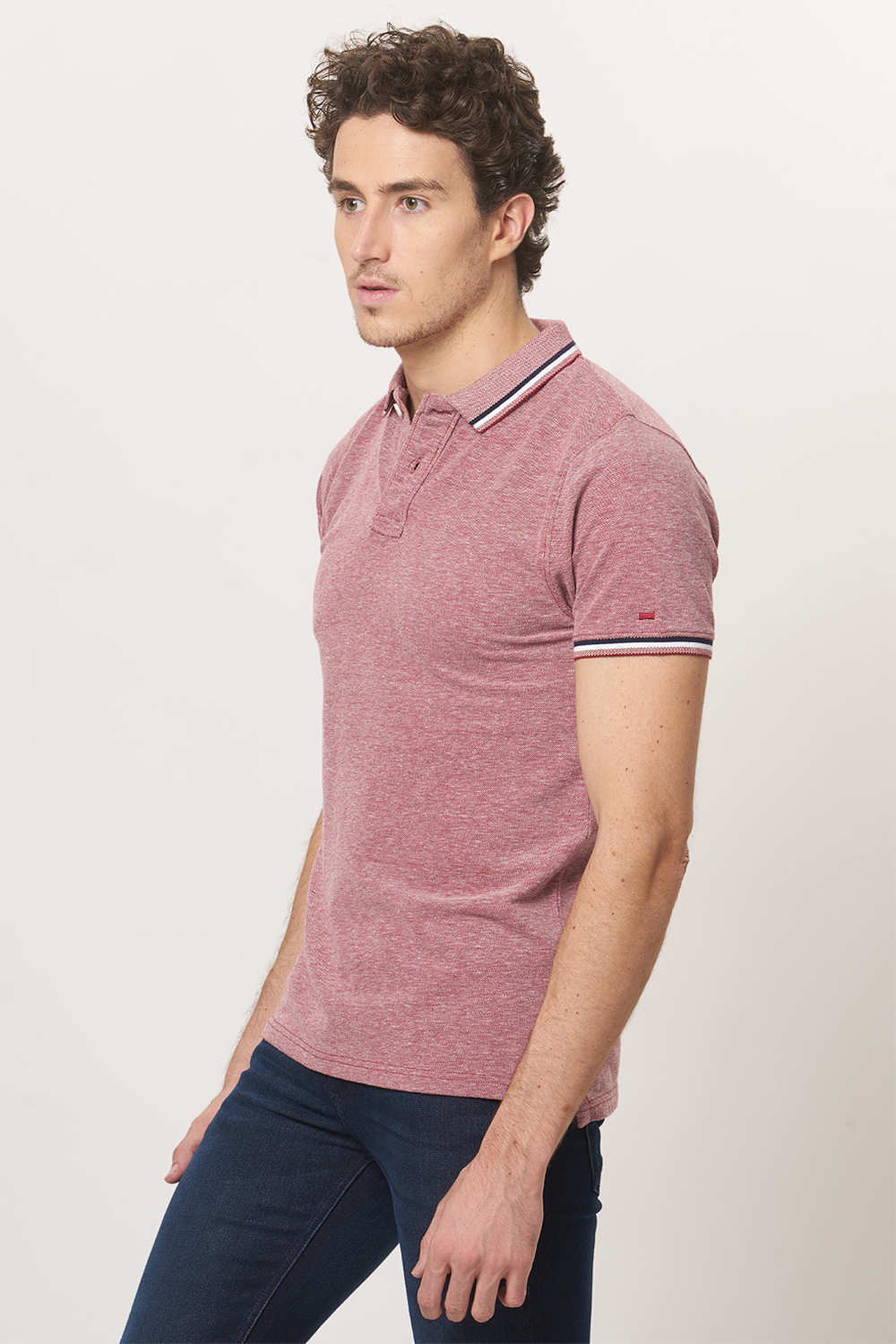 BASICS MUSCLE FIT POLO T.SHIRT