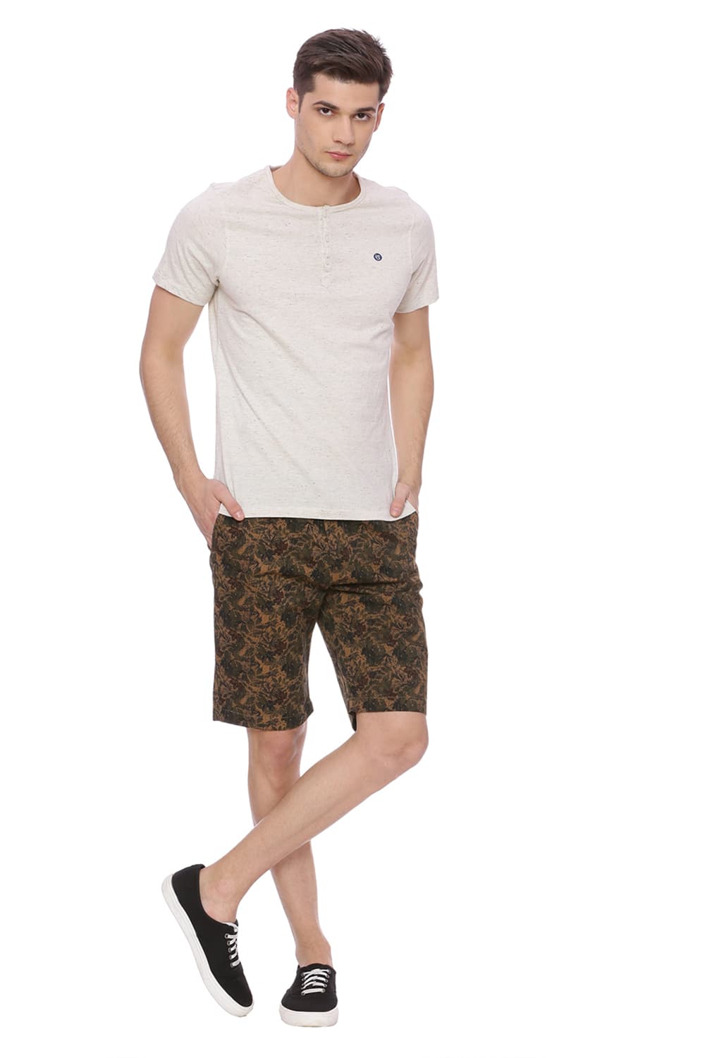BASICS COMFORT FIT PRINTED SHORTS