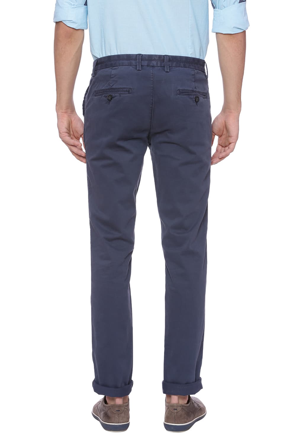 BASICS TAPERED FIT TWILL STRETCH TROUSER