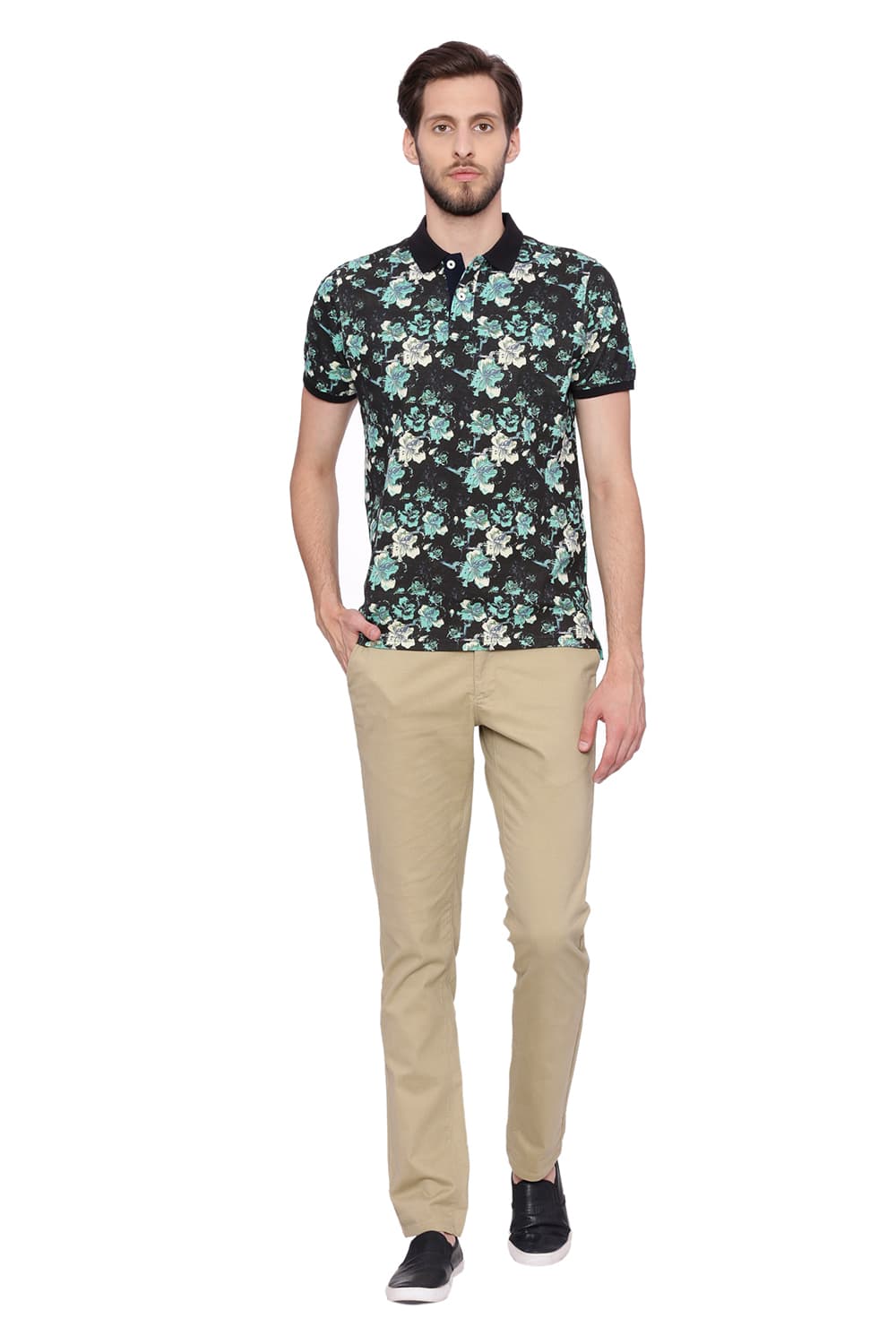 BASICS MUSCLE FIT POLO T SHIRT