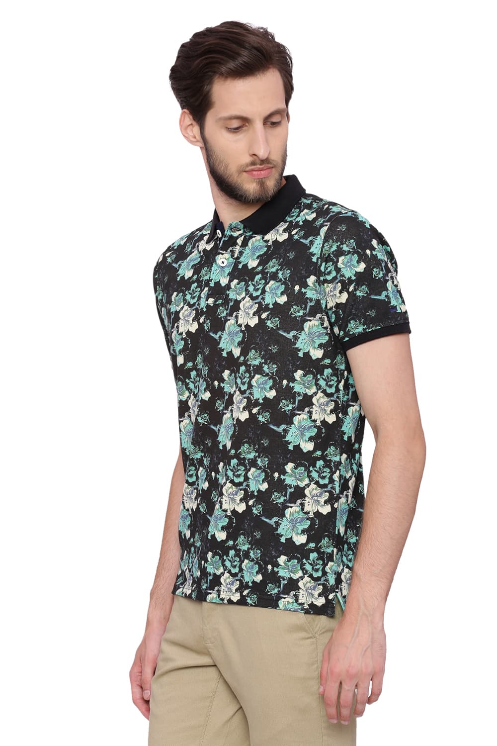 BASICS MUSCLE FIT POLO T SHIRT