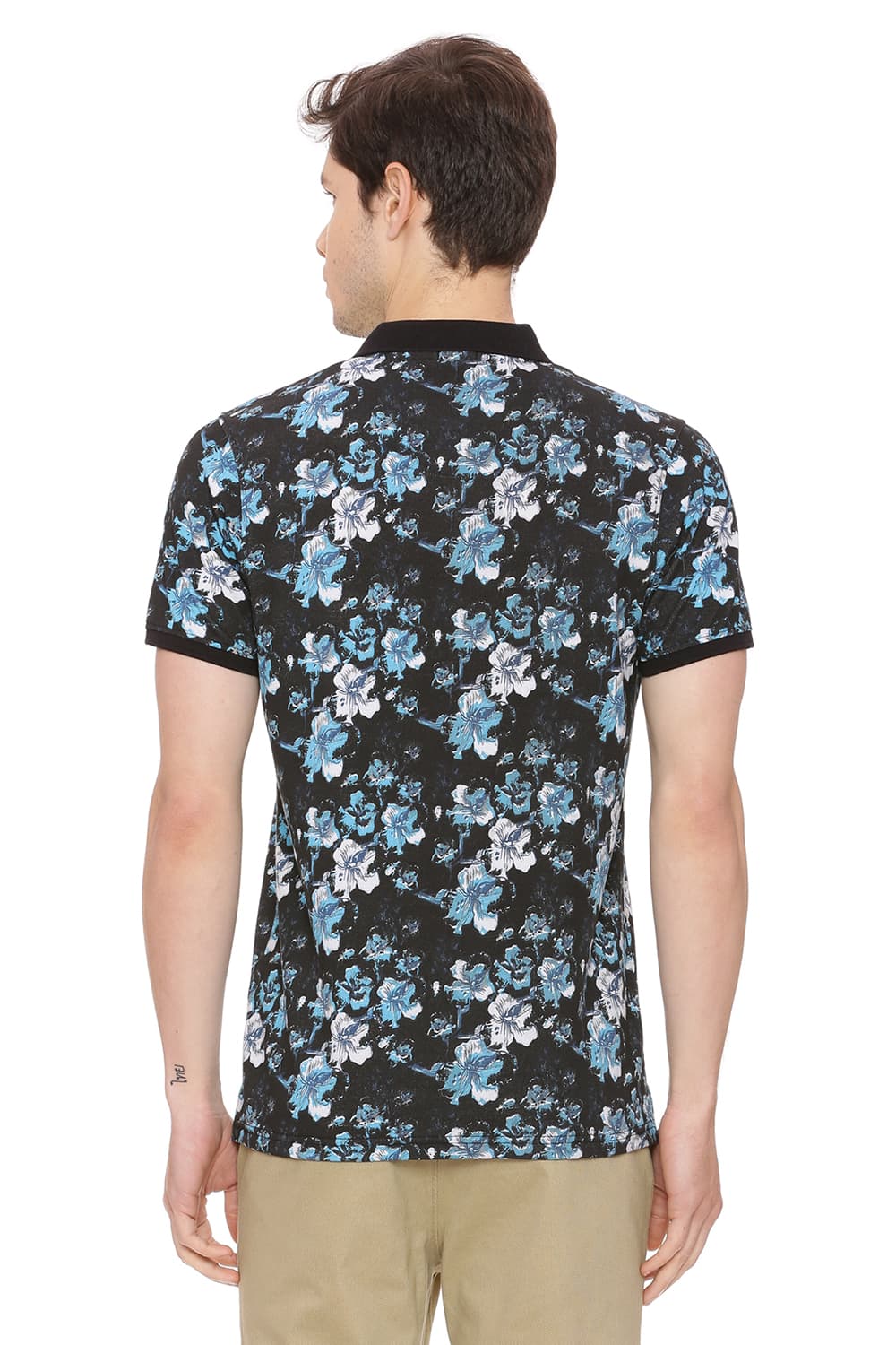 BASICS MUSCLE FIT POLO T SHIRT