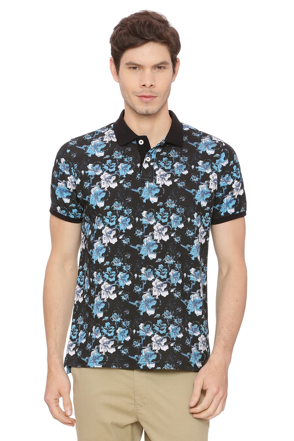 BASICS MUSCLE FIT POLO T SHIRT