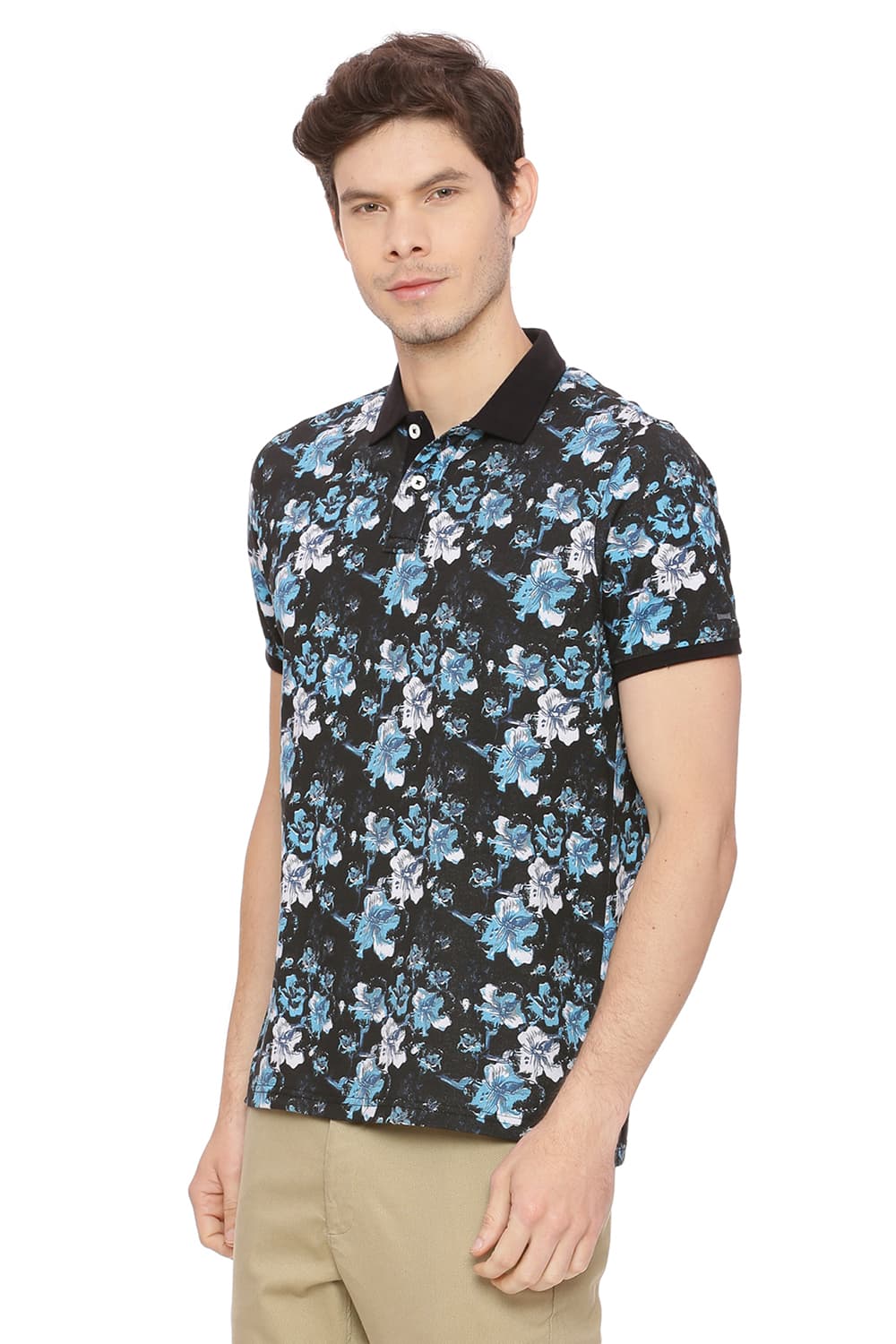 BASICS MUSCLE FIT POLO T SHIRT