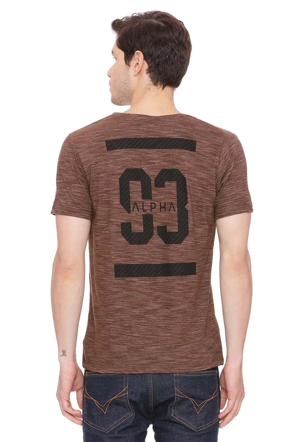 BASICS MUSCLE FIT V NECK T SHIRT