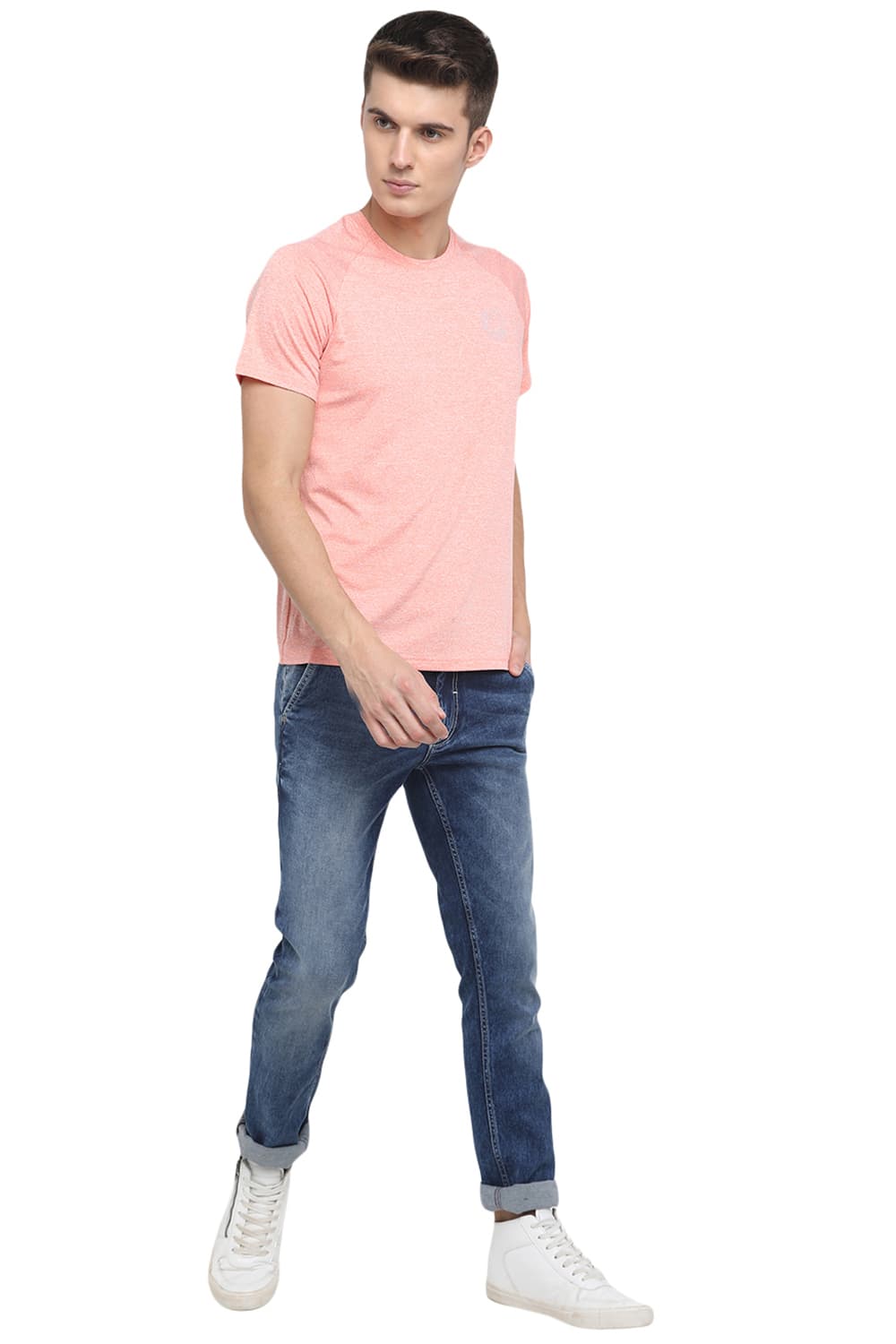 BASICS MUSCLE FIT CREW NECK T SHIRT