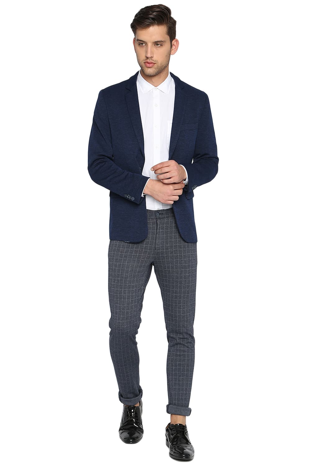 BASICS COMFORT FIT 2 BUTTON KNITTED BLAZER