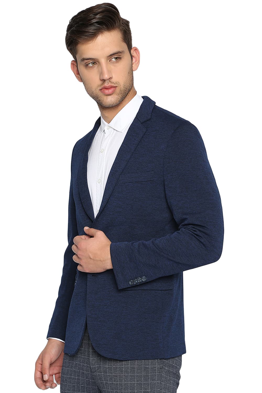 BASICS COMFORT FIT 2 BUTTON KNITTED BLAZER