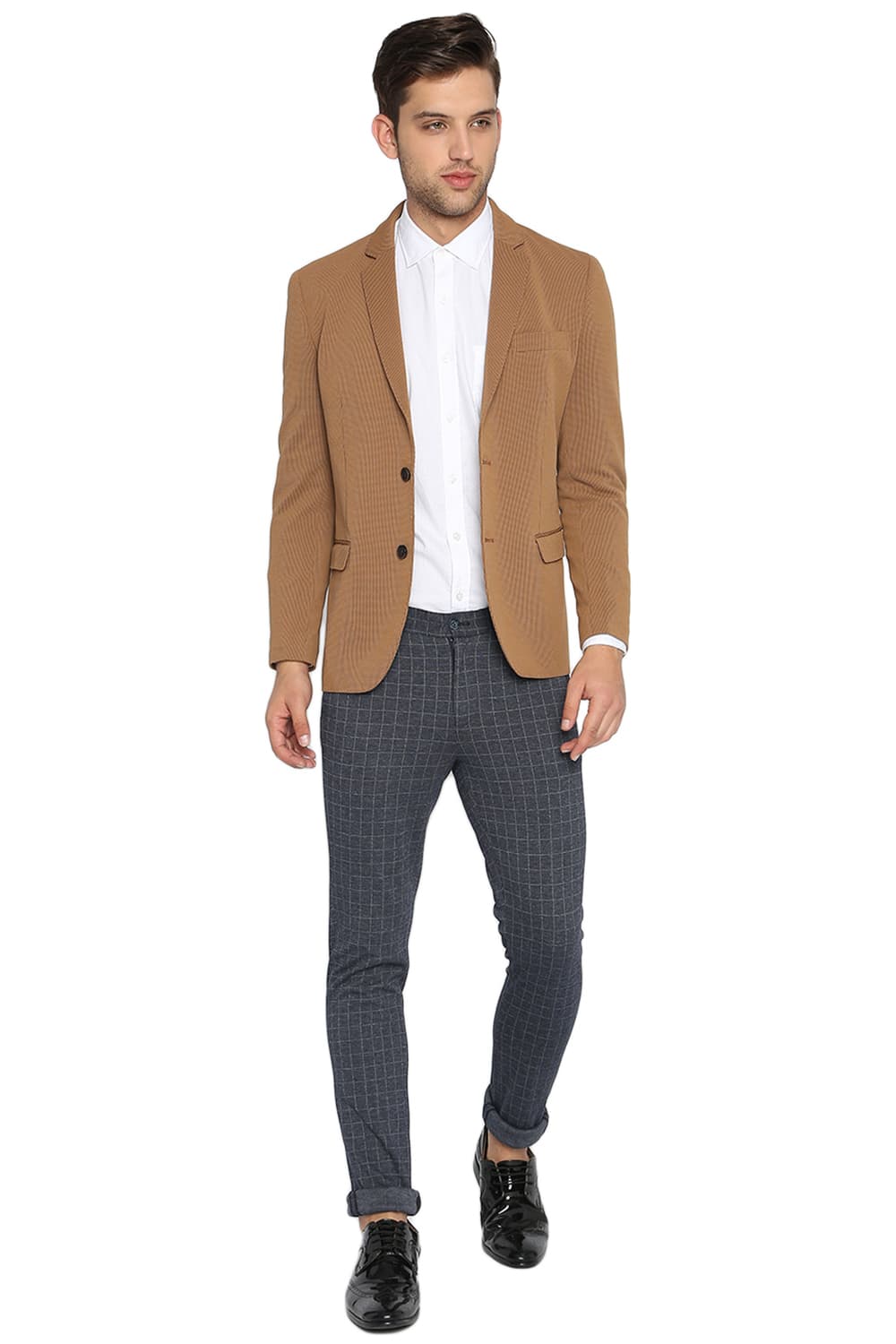 BASICS COMFORT FIT 2 BUTTON KNITTED BLAZER