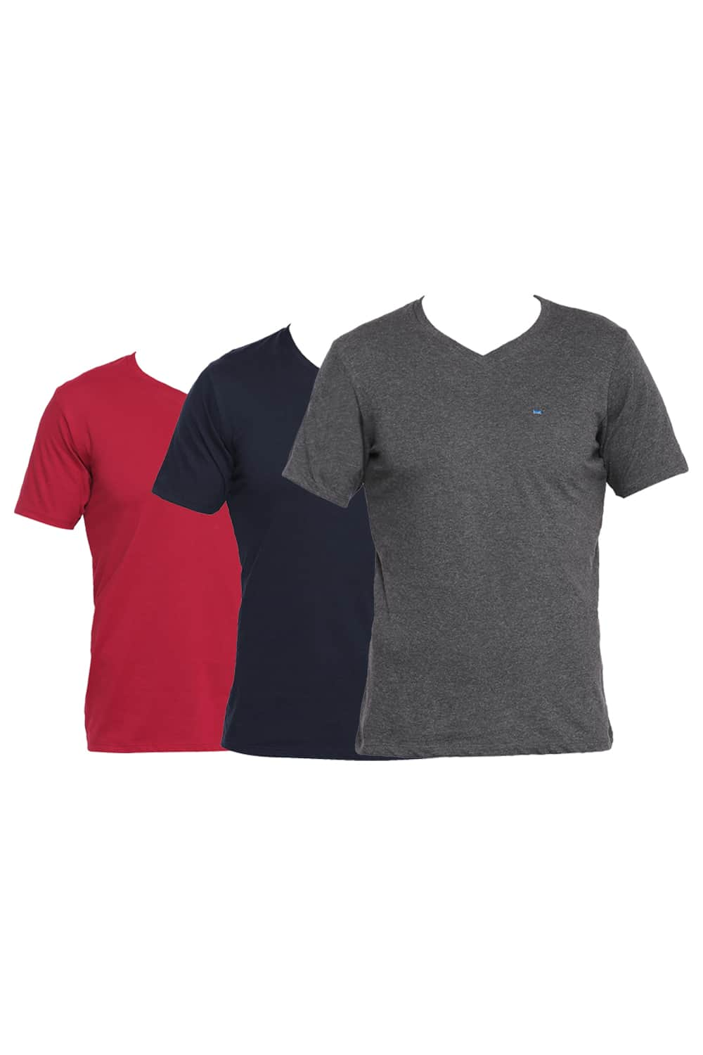 BASICS VALUE PACK OF 3 MUSCLE FIT V-NECK T-SHIRTS