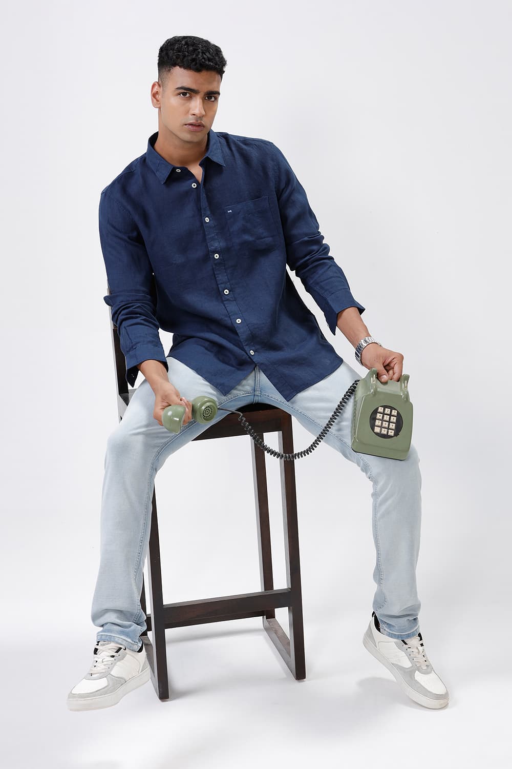 SLIM FIT LINEN SHIRT