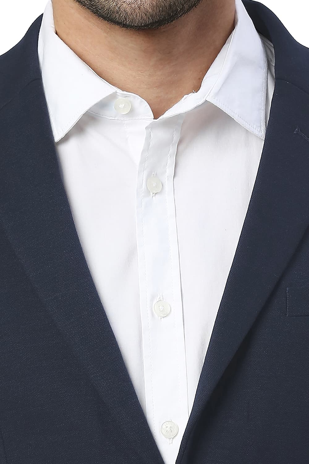 BASICS COMFORT FIT POLY RAYON STRETCH KNIT BLAZERS