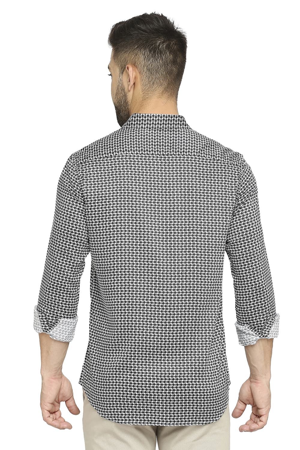 BASICS SLIM FIT TENCEL PRINTED SHIRT