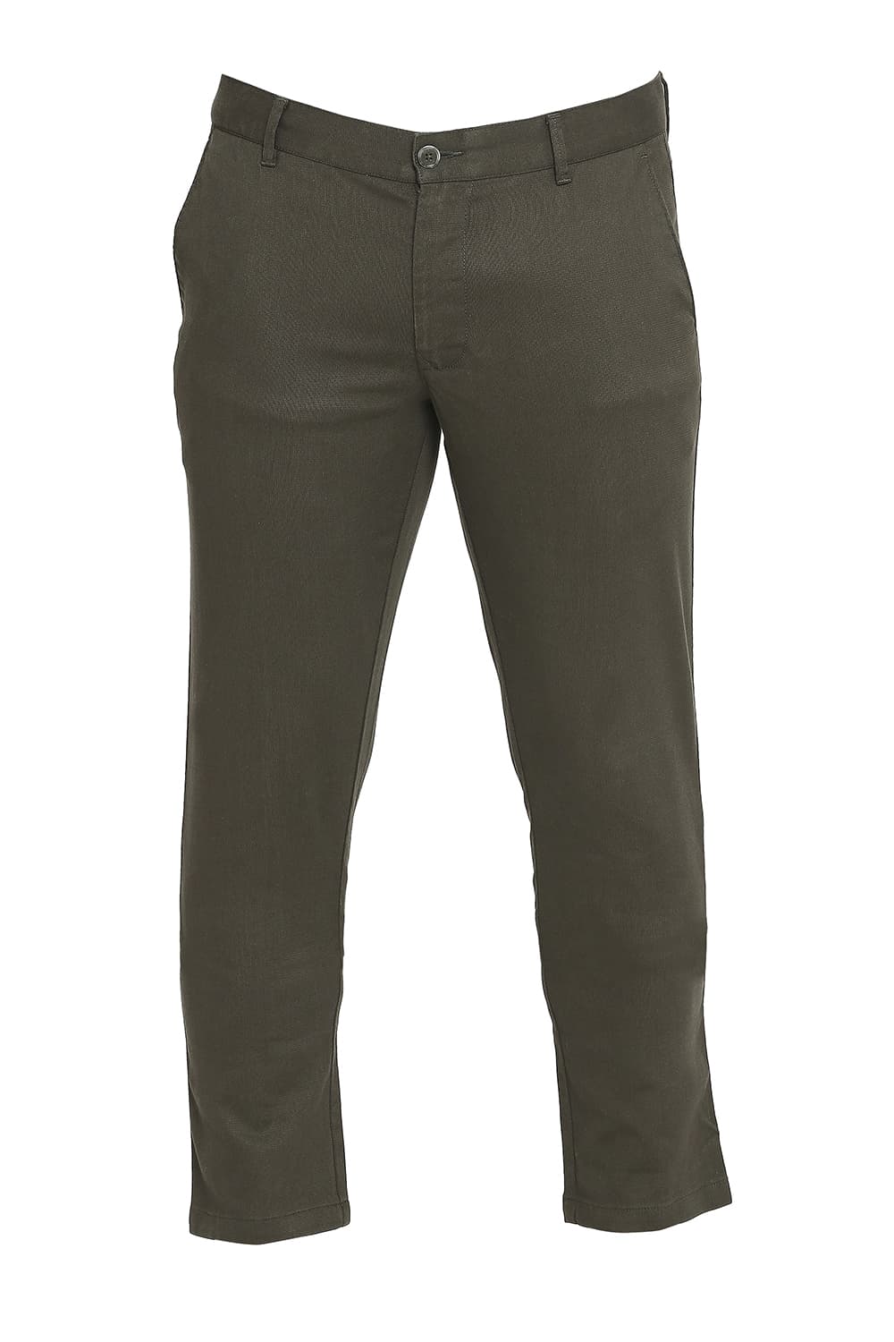 BASICS TAPERED FIT COTTON STRETCH DOBBY TROUSERS
