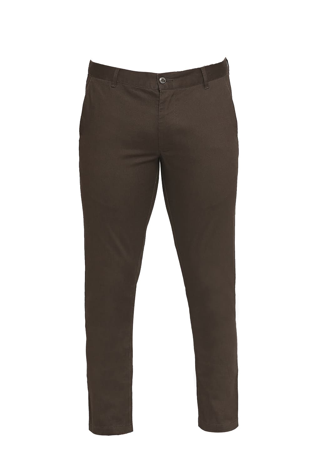 BASICS TAPERED FIT COTTON STRETCH DOBBY TROUSERS
