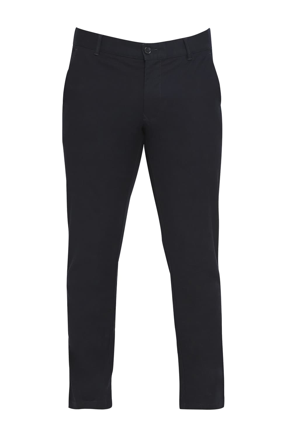 BASICS TAPERED FIT COTTON STRETCH DOBBY TROUSERS