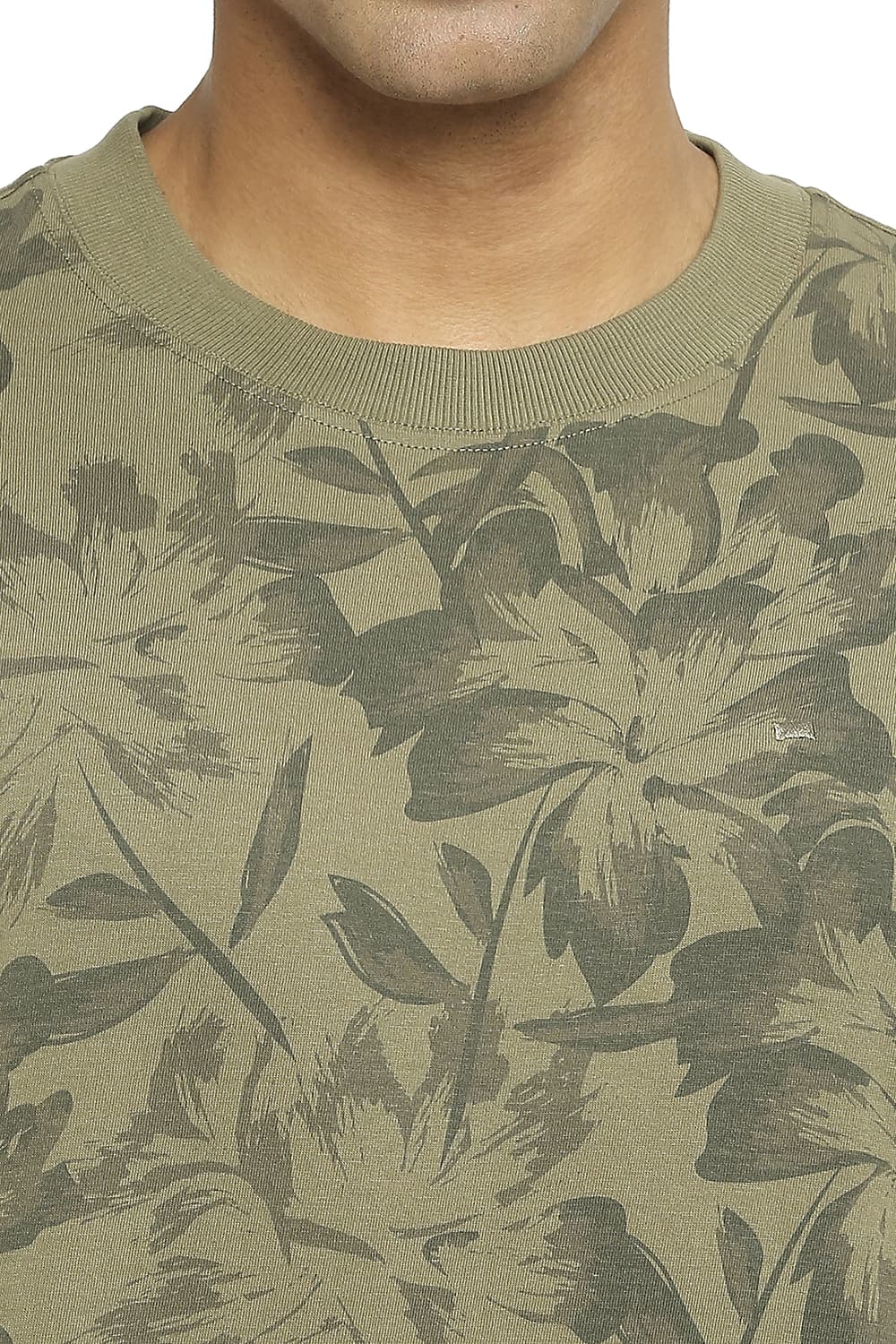 BASICS RELAXED FIT PRINTED CREW T-SHIRT