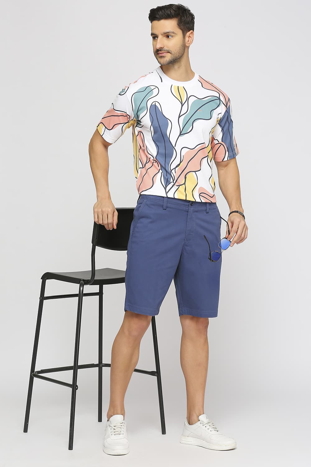 Comfort Fit Cotton Stretch Dobby Woven Shorts