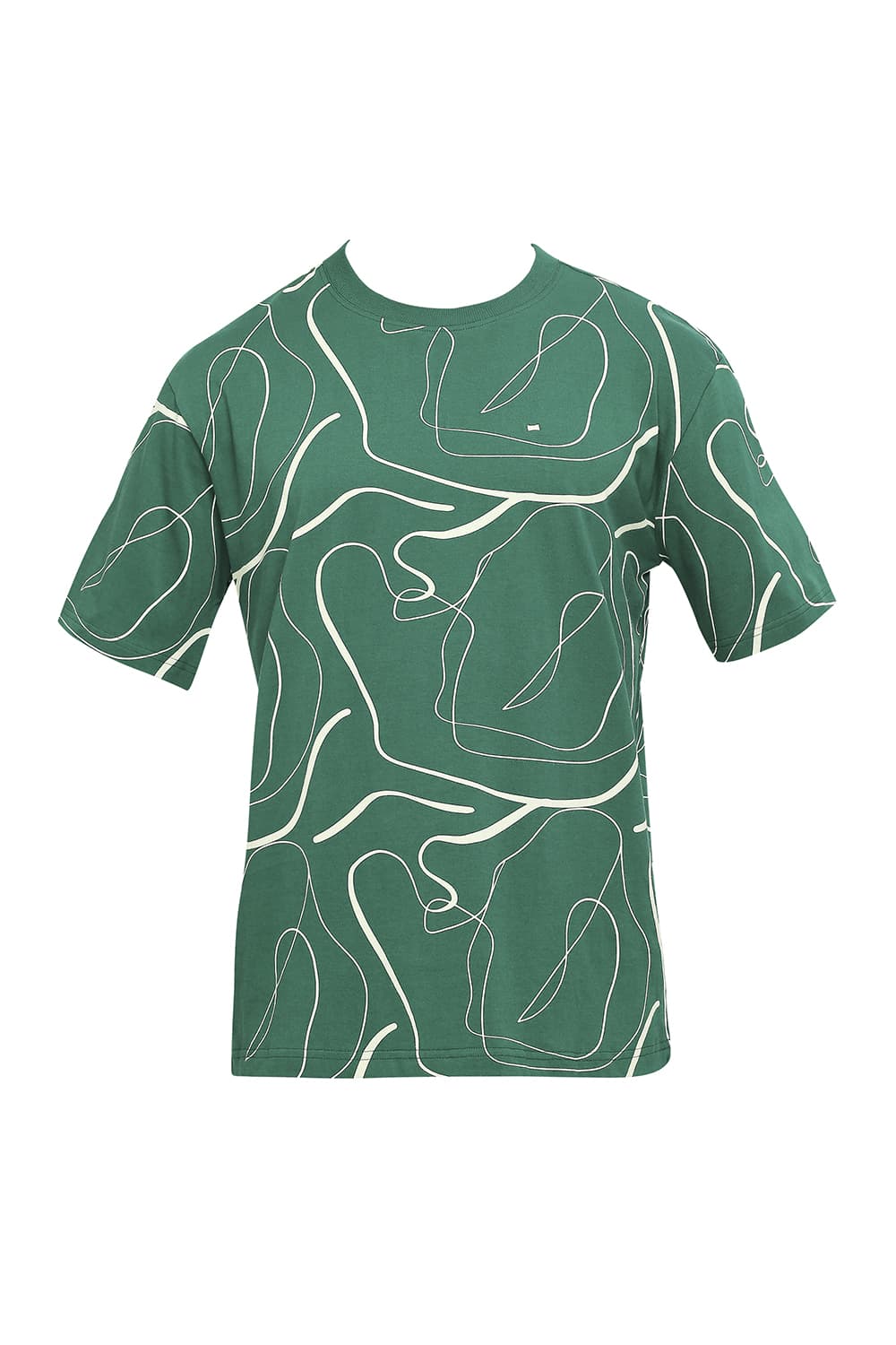 BASICS RELAXED FIT COTTON PRINTED CREW T-SHIRTS