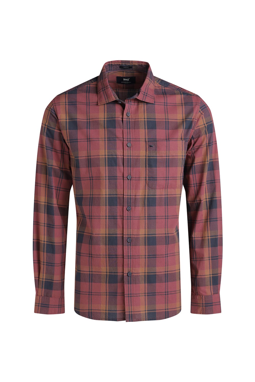 SLIM FIT COTTON CHECKS SHIRT