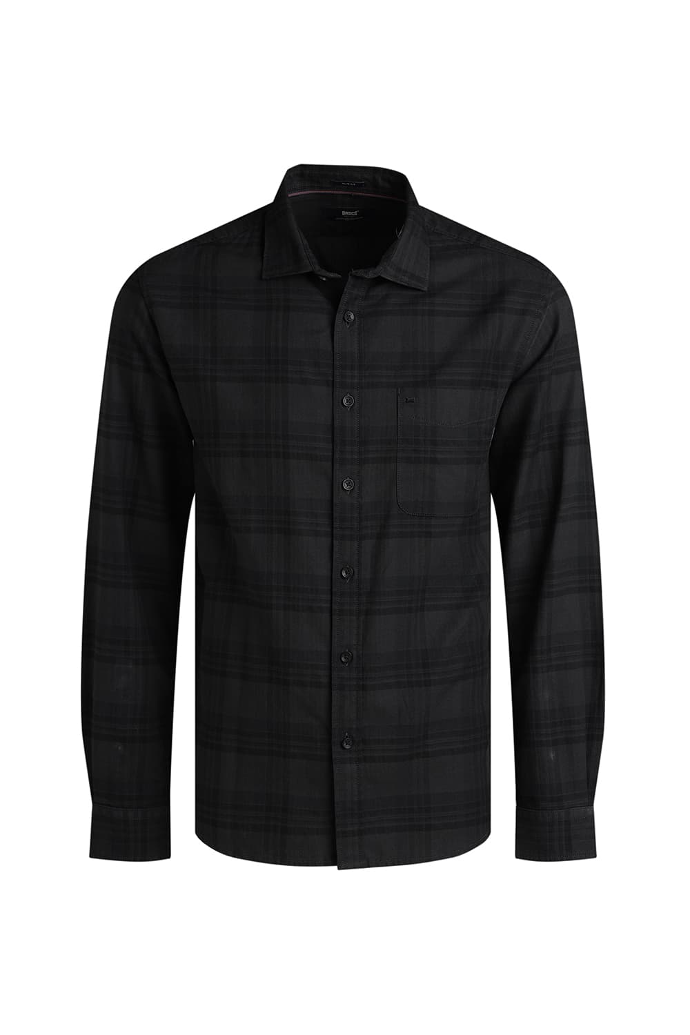 SLIM FIT COTTON HERRING BONE CHECKS SHIRT