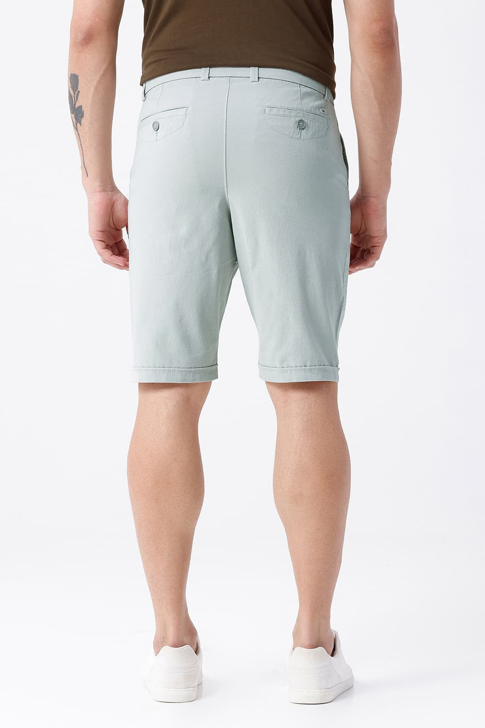 BASICS COMFORT FIT TRACING GRAY BLUE COTTON STRETCH BONANZA DOBBY SORTS