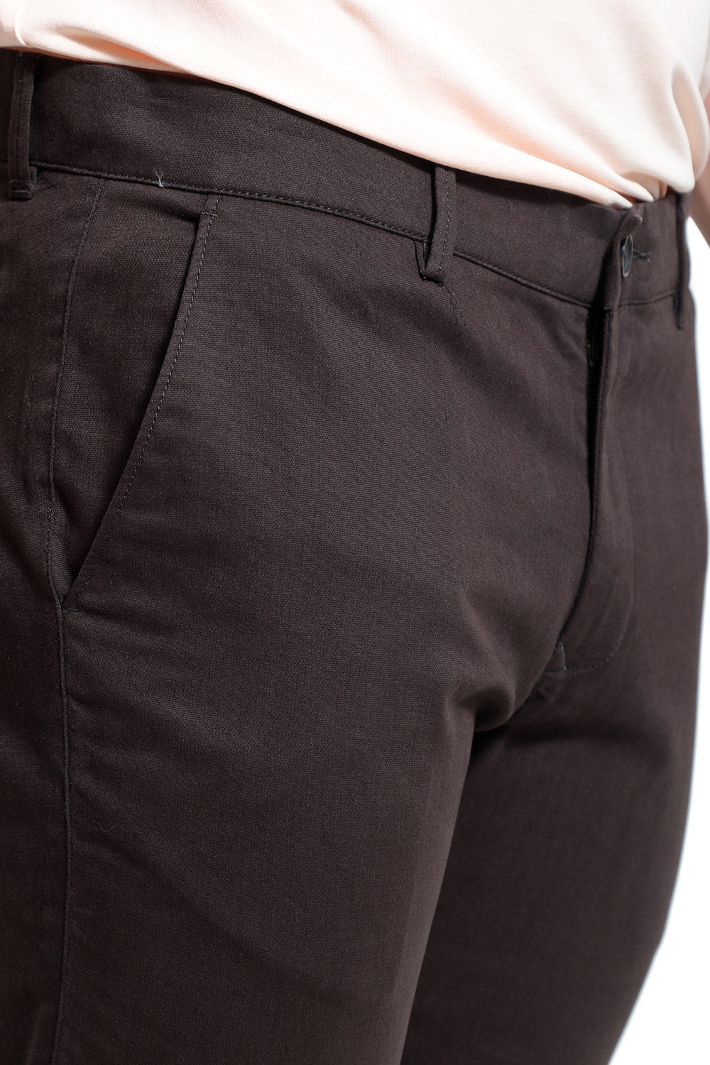 TAPERED FIT COTTON STRETCH DOBBY TROUSER