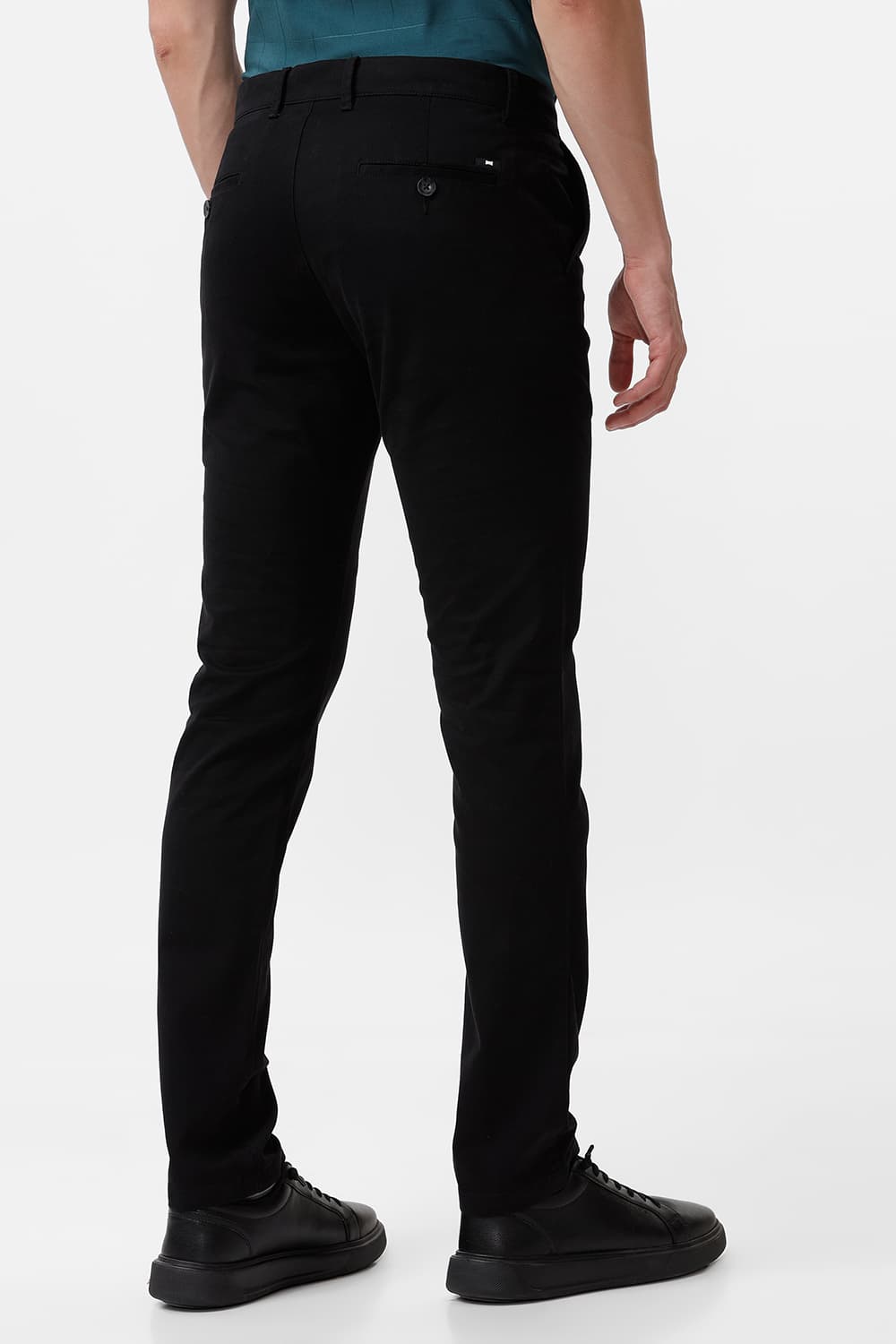 TAPERED FIT COTTON STRETCH DOBBY TROUSER
