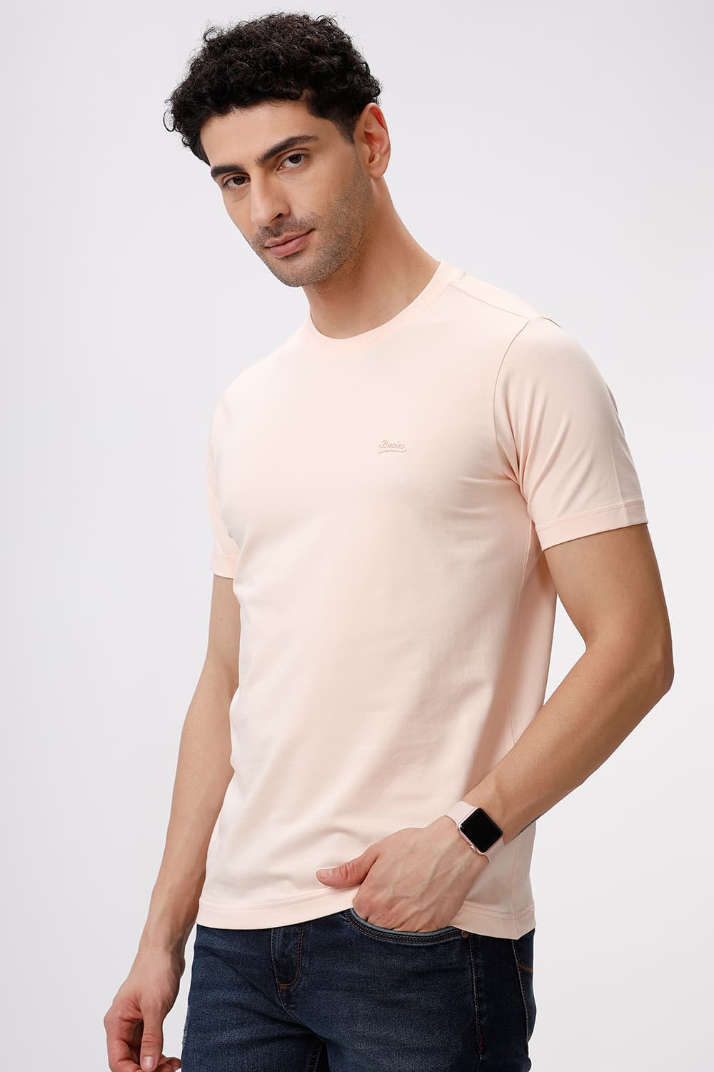 REGULAR FIT COTTON STRETCH CREW T-SHIRT