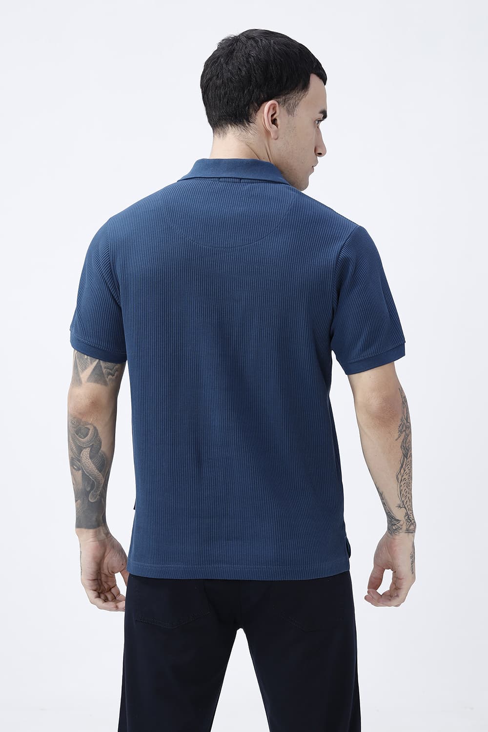 BASICS REGULAR FIT TITAN COTTON JOHNNY POLO T-SHIRT