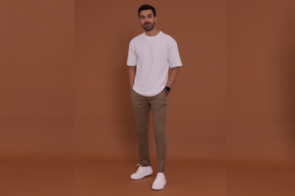 Embrace Cozy Sundays with BasicsLife Muscle Fit T-Shirt & Tapered Trousers
