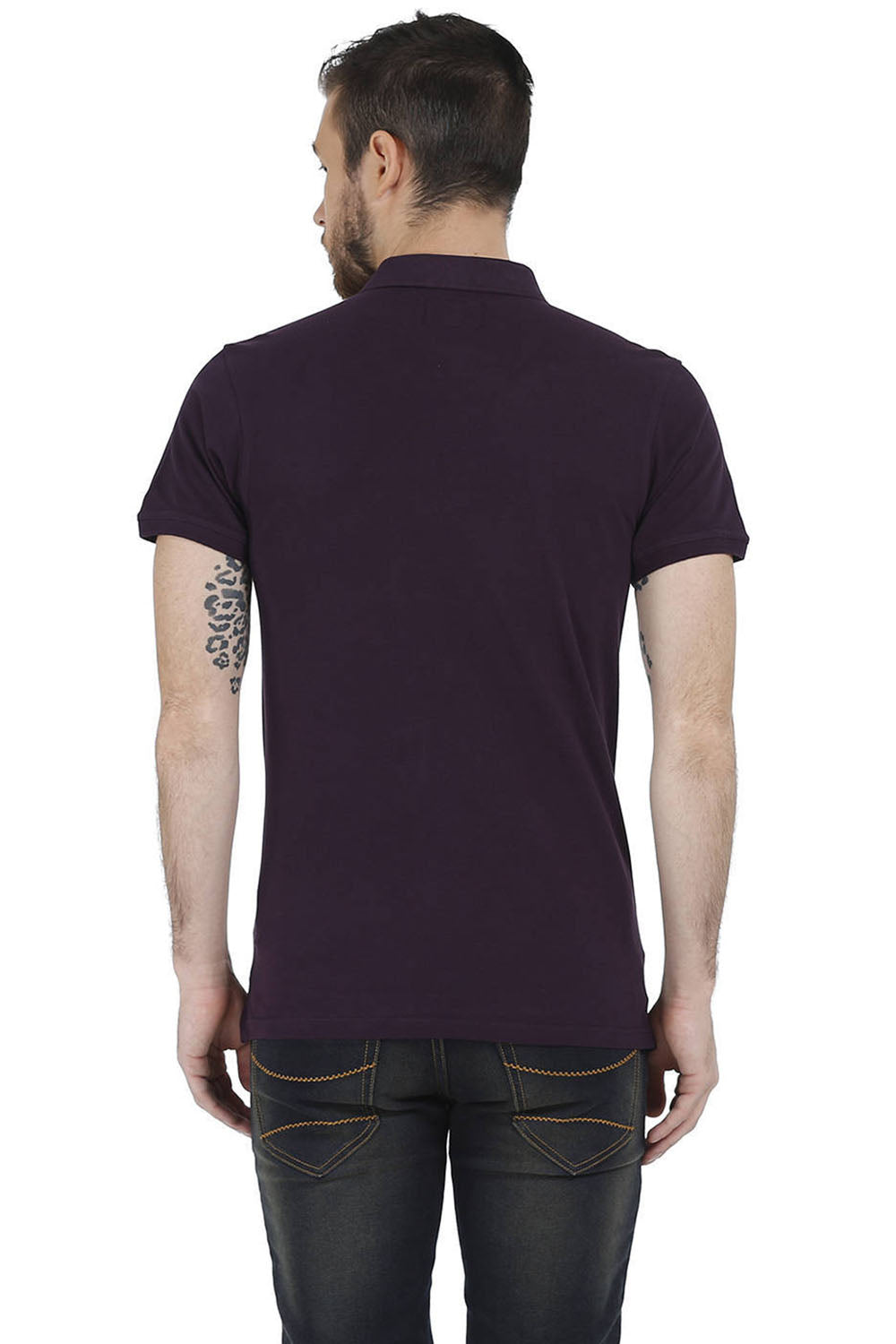 BASICS CASUAL PLAIN COTTON MUSCLE T.SHIRT