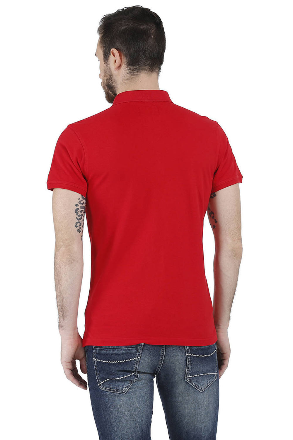 BASICS CASUAL PLAIN COTTON MUSCLE T.SHIRT