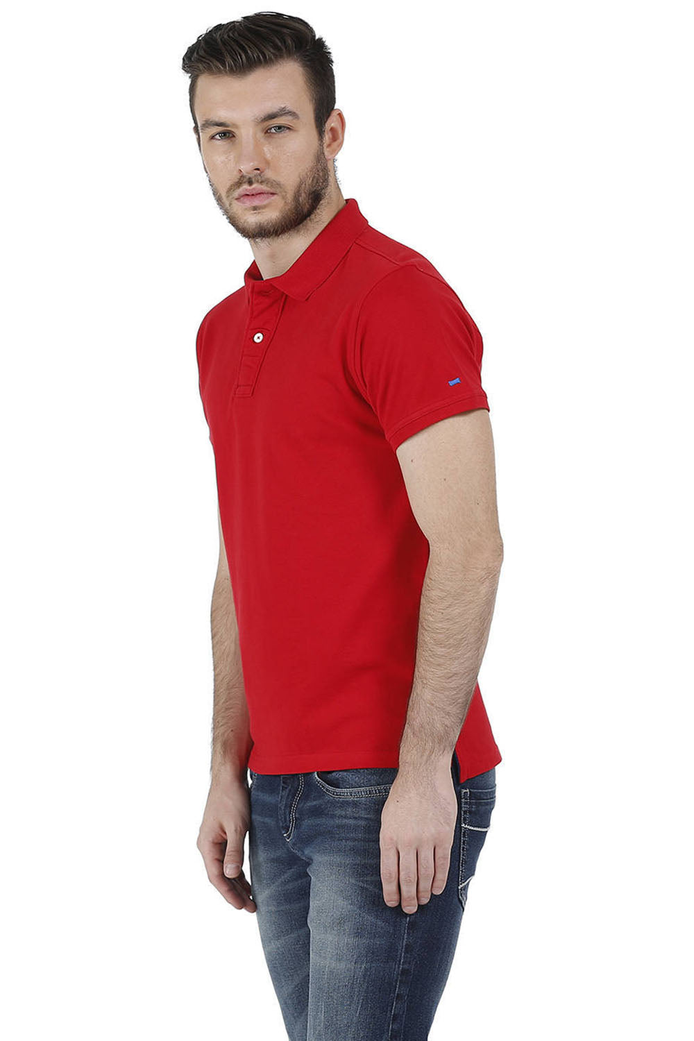 BASICS CASUAL PLAIN COTTON MUSCLE T.SHIRT