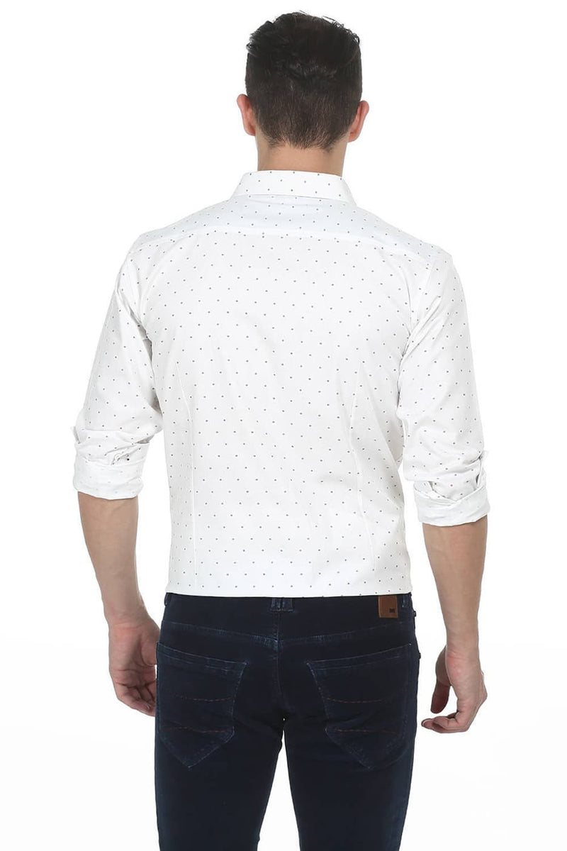 BASICS SLIM FIT PRINTED SHIRT