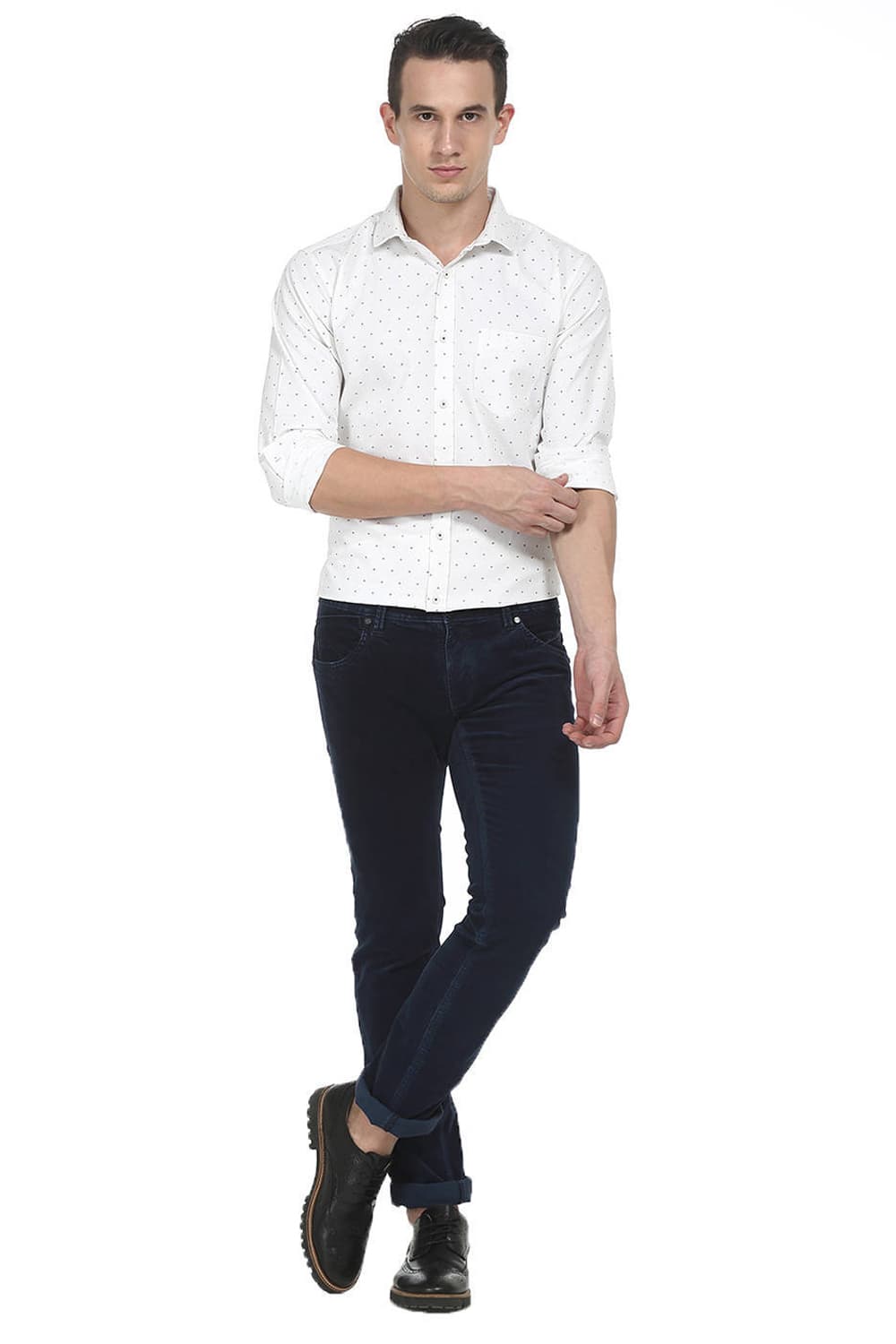 BASICS SLIM FIT PRINTED SHIRT