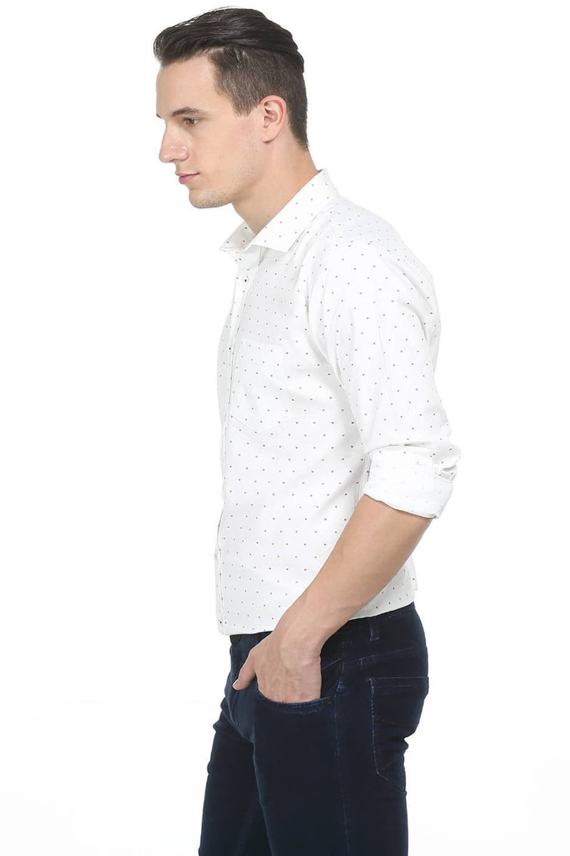 BASICS SLIM FIT PRINTED SHIRT