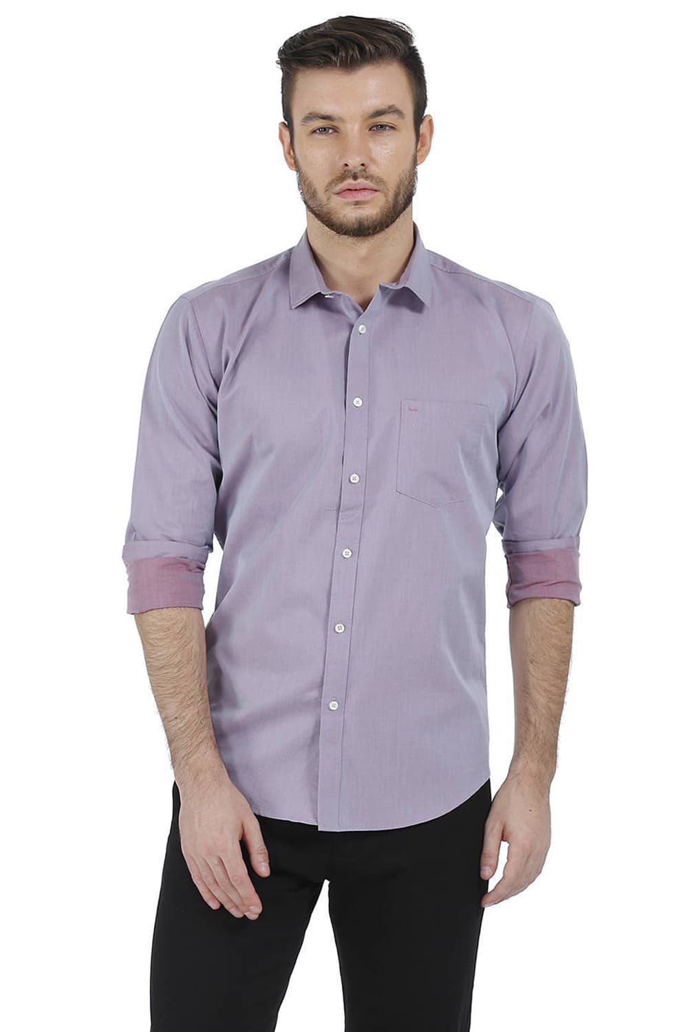 BASICS SLIM FIT TWILL SHIRT