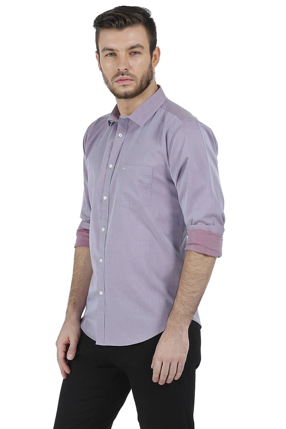 BASICS SLIM FIT TWILL SHIRT